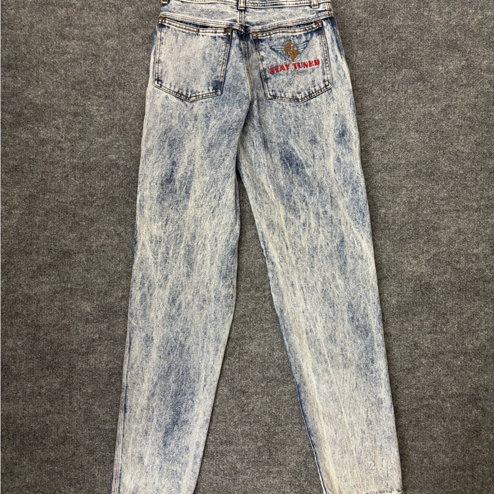 Vintage Stay Tuned Blue Acid Wash Jeans